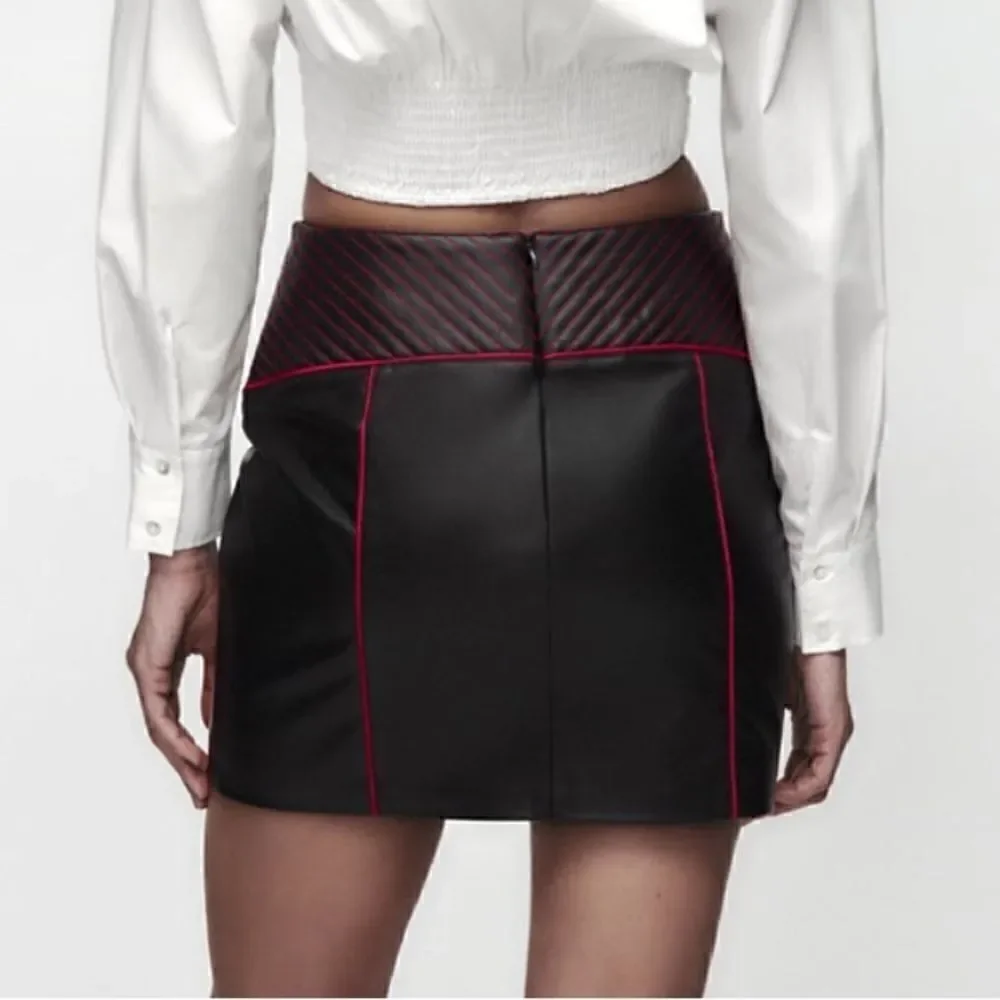 NWT Zara Faux Leather Mini Skirt